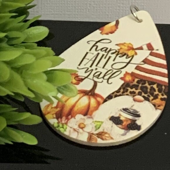 Gnome Earring, Pumpkin Earring, Fall Earring, Thanksgiving Earring, Gift Idea - Picture 7 of 9